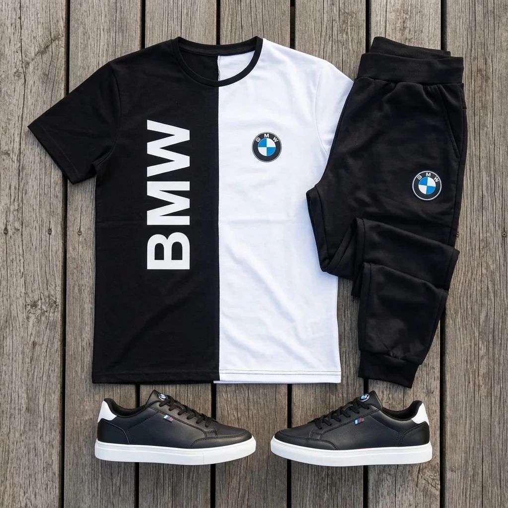 ست تیشرت شلوار bmw مردانه مدل Noman