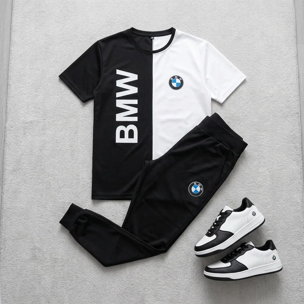 ست تیشرت شلوار bmw مردانه مدل Noman