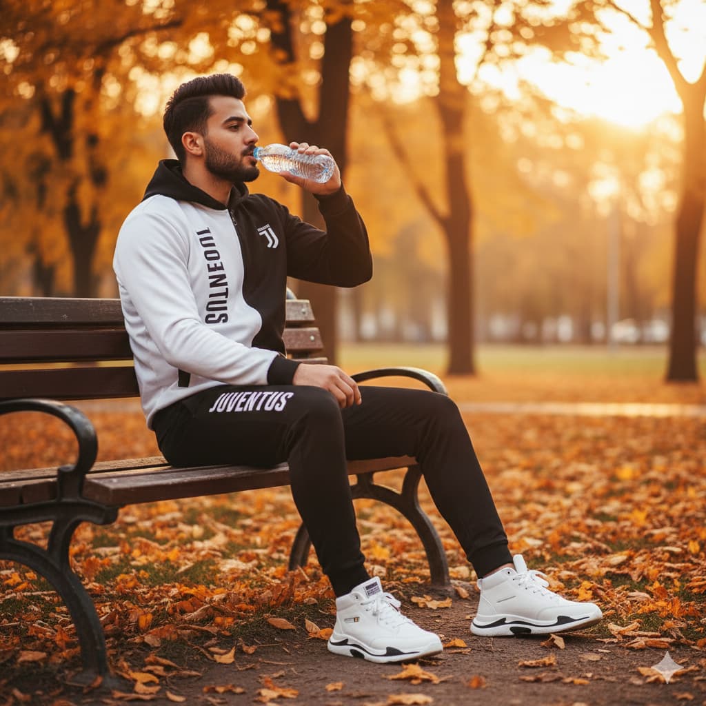 ست سوییشرت شلوار یوونتوس مردانه مدل TOPAN